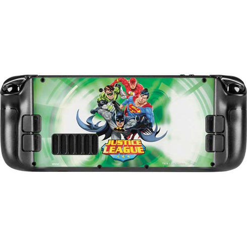 Justice League Team Power Up Green Steam Deck Handheld Gaming Computer Skin